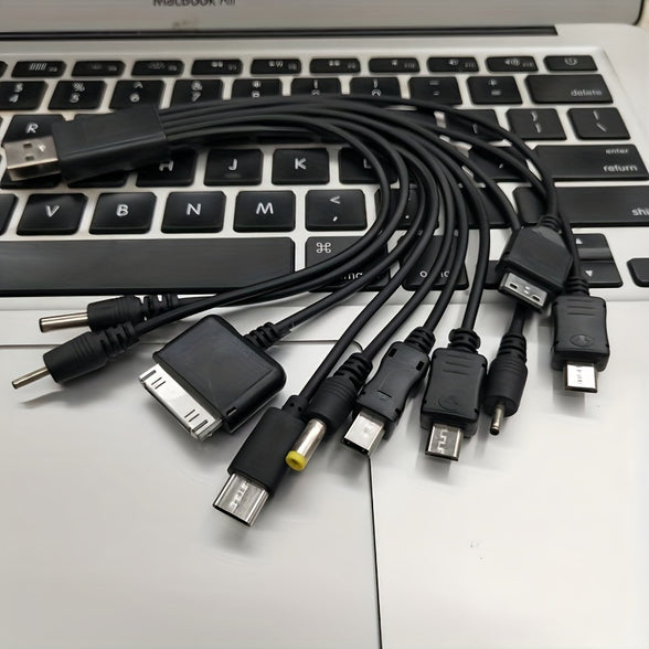 Versatile 10-in-1 USB Phone Charging Cable: Charge Multiple Devices With Ease!