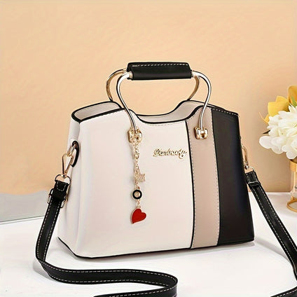 Fashion Top Handle Satchel Bag, Elegant Crossbody Bag, Women's Trendy Handbag, Shoulder Bag & Purse