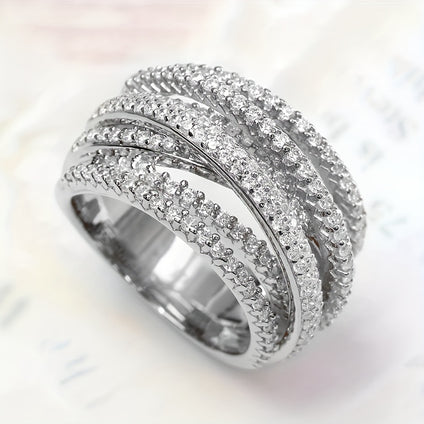 Sparkling Zirconia Band Ring in Your Choice of Color