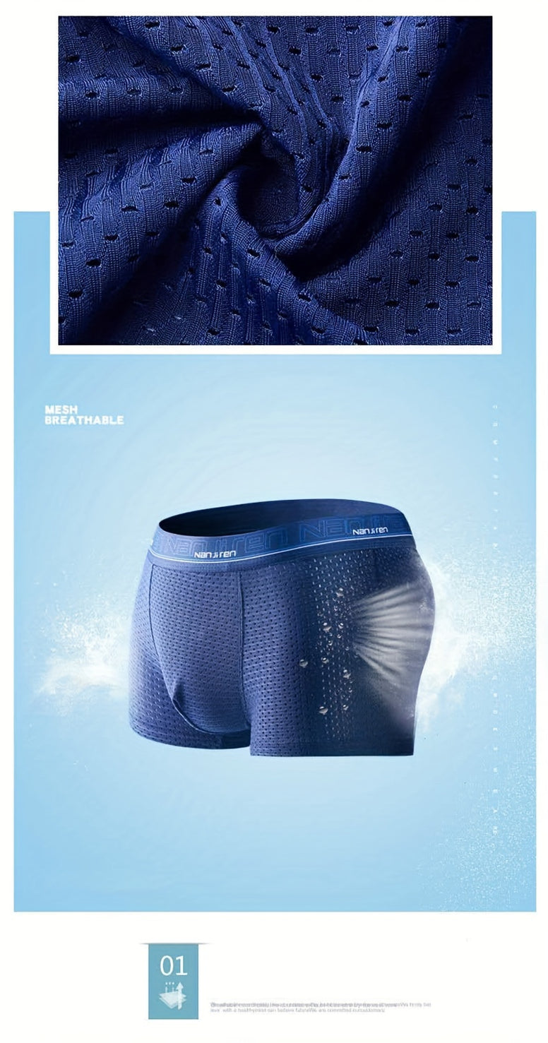 Men's Ice Silk Antibacterial Boxer Briefs: Stay Cool and Comfy All Summer Long