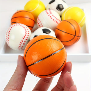 12pcs Mini Basketballs, Baseballs & Stress Balls - Perfect for Kids Parties & Decorations!