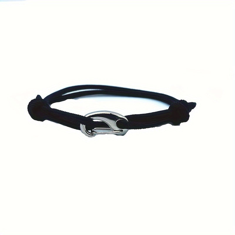 Men's Stylish Double Layer Adjustable Rope Bracelet: The Perfect Holiday Gift for Boyfriends