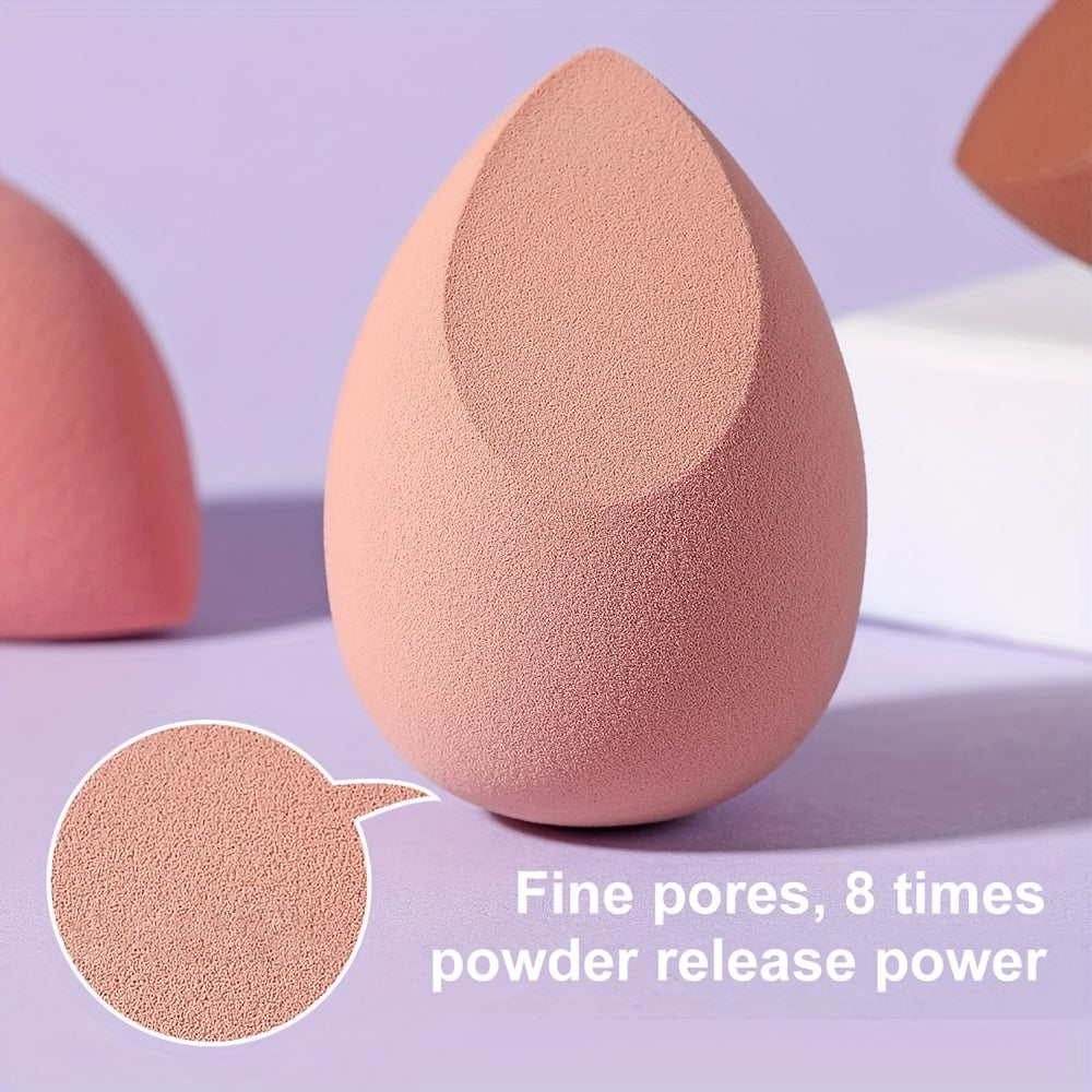 Flawless Beauty Blender Set: 4pcs Makeup Sponge for Liquid, Powder, and Cream - Wet and Dry Use