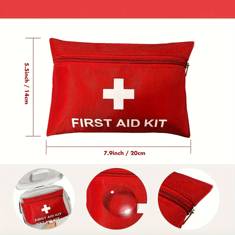 93-Piece Small First Aid Kit: Essential Emergency Medical Supplies for Travel, Sports, School, and More