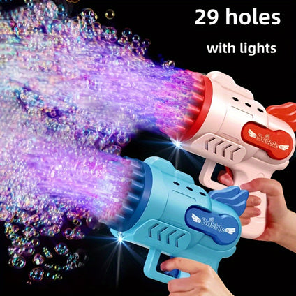 1pc Colorful Bubble Gun, With Abundant Bubbles - Automatic Soap Rocket Bubble Machine - Perfect For Parties, Weddings, And Summer Outdoor Entertainment Party Favors