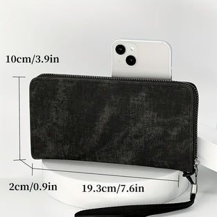 1pc Fashion Simple Men's Clutch Bag, Vintage Large Capacity Handbag