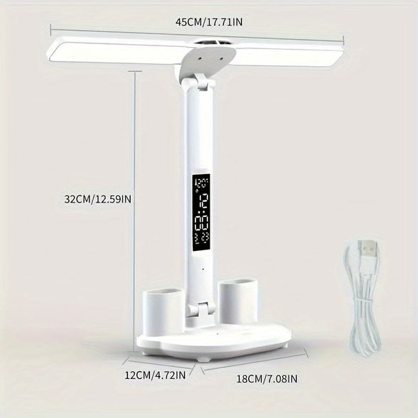 LED Desk Lamp with Dual Adjustable Heads