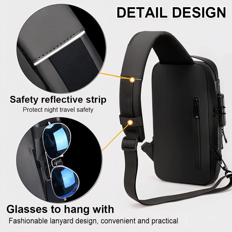 Secure Fashionable Sling Bag with Password Lock for Stylish Travelers - Perfect for Daily Commutes and Leisure Hangouts!