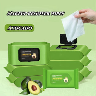 12/60/80pcs Avocado Style Facial Cleansing Tissue