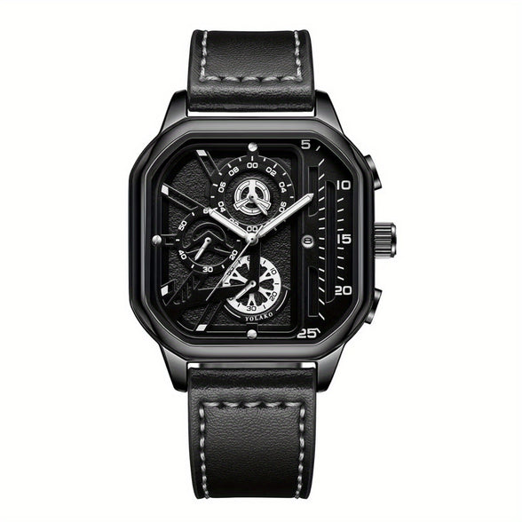 Rugged Style: Men's Casual Calendar Wrist Watch for Sport Enthusiasts