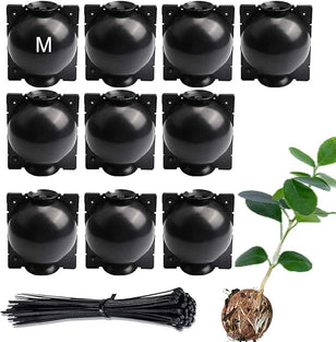 10 Pack Tree Root Growing Box, Rooting Ball Grafting Tools, Reusable High Pressure Tree Rooter Air Layering Propagation Kit Propagator Pot Rooting Device for Plant Cutting Seedlings