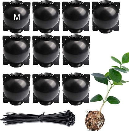 10 Pack Tree Root Growing Box, Rooting Ball Grafting Tools, Reusable High Pressure Tree Rooter Air Layering Propagation Kit Propagator Pot Rooting Device for Plant Cutting Seedlings
