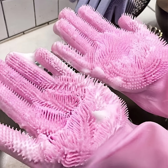 Multi-Functional Silicone Dishwashing Gloves