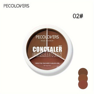 1pc Concealer Even Skin Tone Universal Blemish Facial Makeup Concealer Palette Highly Praised 3-color Concealer Enhance Complexion