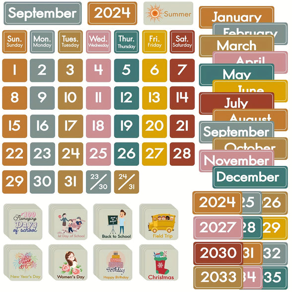 2024 Classroom Calendar Pocket Chart: Versatile Educational Organizer