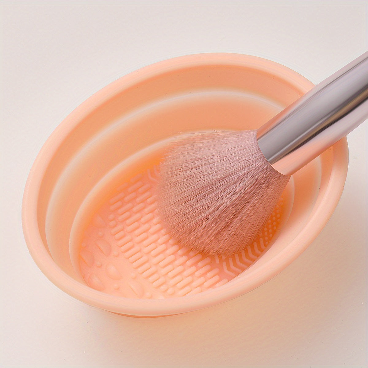 GlamClean Makeup Cleaning Kit: Compact Brush Cleaning Pad and Scrubber Bowl for Girls and Women - Easy and Portable Cosmetic Brush Cleaner