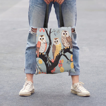 1pc, Icolor Cute Owls Travel Sports Handle Case Bag Shoulder Bag Reusable Portable Storage HandBags Convenient Shoppers Tote Beach School Shopping Bag, Large Tote Top Handle Shoulder Bags, Shopping Travel Work Reusable Portable Tote Bag