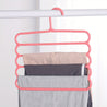 5-Tier Folding Pants Hanger - Space-Saving Metal Organizer