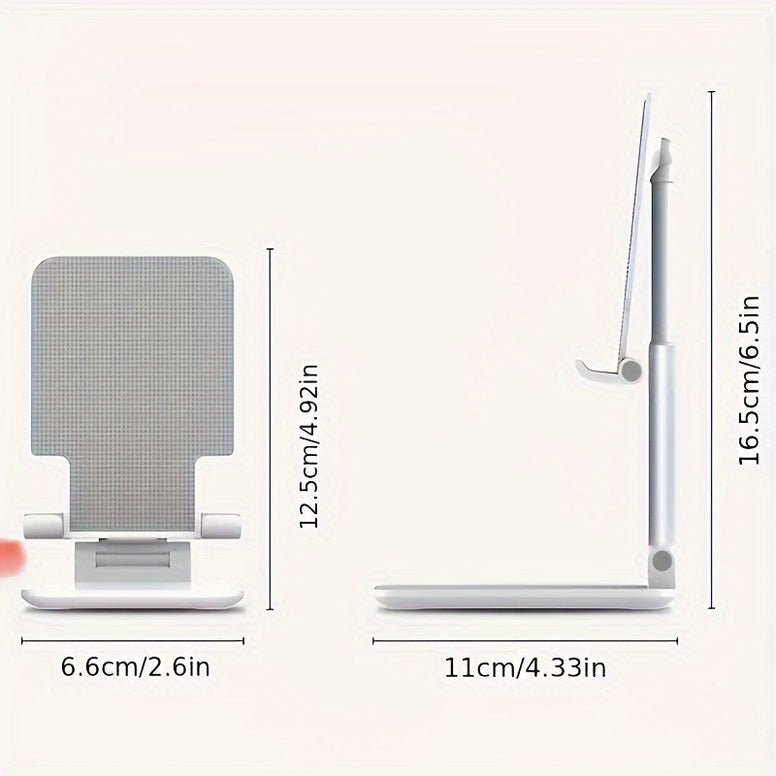 حامل سطح مكتب قابل للتعديل للهاتف/الكمبيوتر اللوحي: حامل هاتف محمول عالمي لهاتف iPhone وiPad وXiaomi - مادة ABS متينة