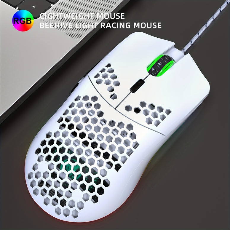 Compact 68-Key Mini RGB Keyboard and Cellular Gaming Mouse Set for Ultimate Gaming Experience on PC, PS4, and Laptop