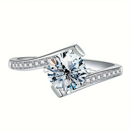 1ct Moissanite Sterling Silver Wedding Ring Set for Women