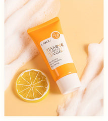 1pc 50g Vitamin C Cleanser, Facial Wash Cleanser, Gentle Cleansing Pores Cleanser, Brightening Oil Control Cleanser