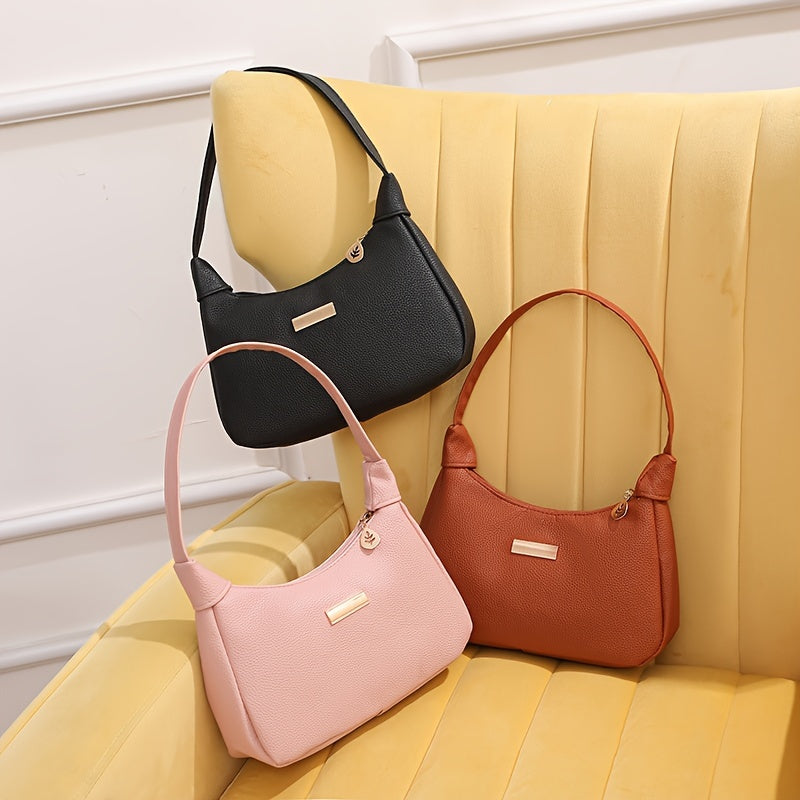 Chic PU Leather Shoulder and Crossbody Bag: Stylish, Lightweight, and Versatile for Girls