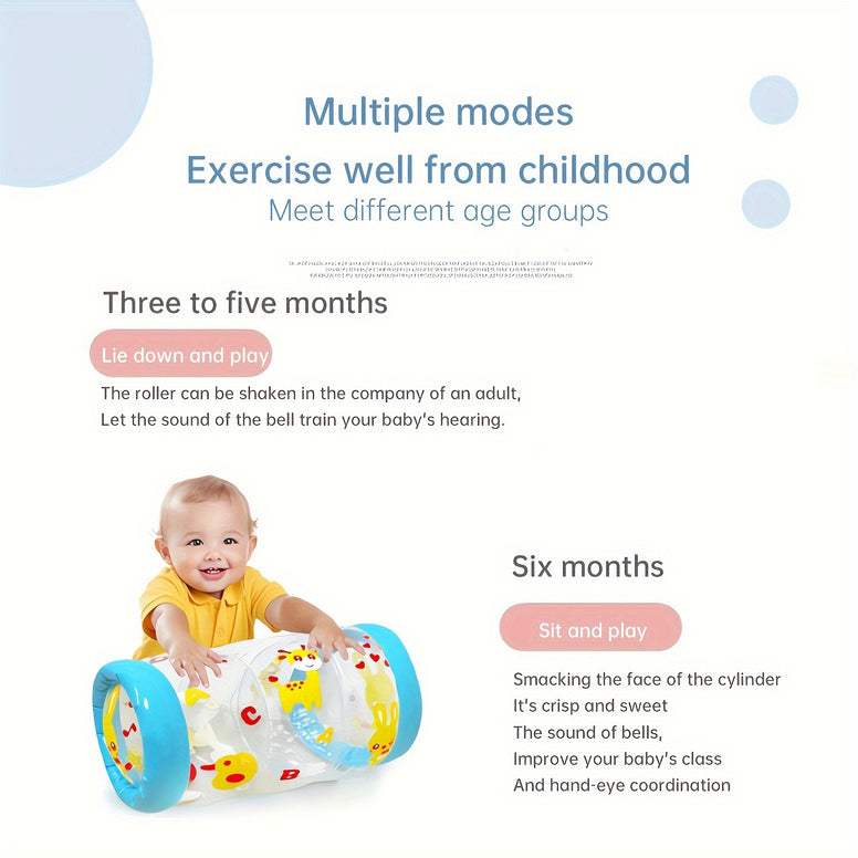 Crawling Activity Roller with Rattle and Ball for Infants and Toddlers