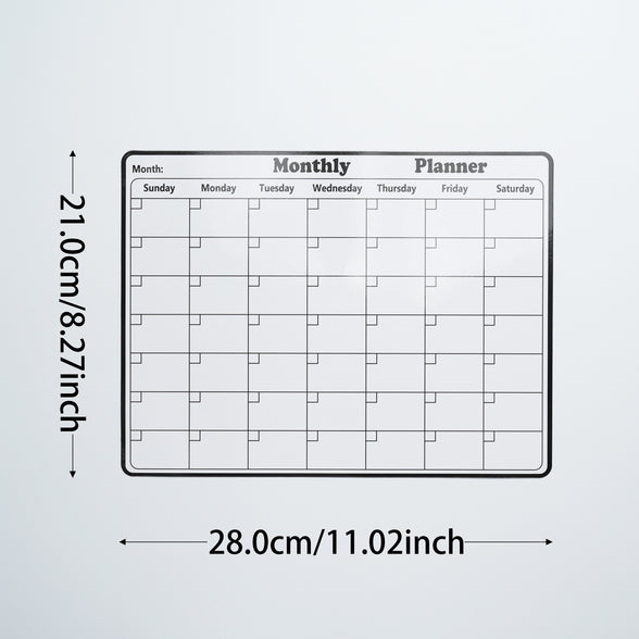 تقويم شهري مغناطيسي قابل للمسح الجاف للثلاجة للتخطيط للوجبات والأنشطة العائلية