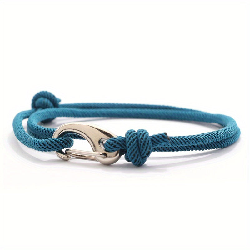 Men's Stylish Double Layer Adjustable Rope Bracelet: The Perfect Holiday Gift for Boyfriends