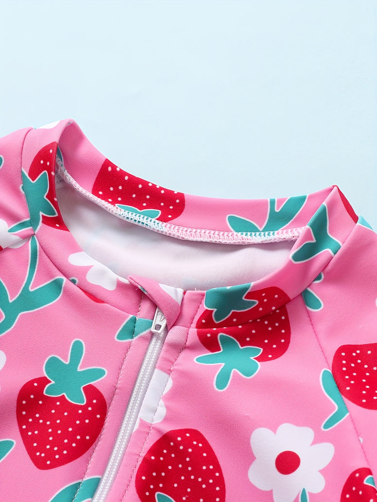 Adorable Patterned Swim Long Toddler Suit