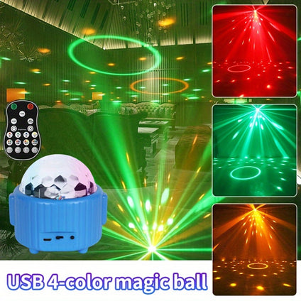 1pc Mini Magic Ball Lights, Led Disco Lights, Colorful Home KTV Bar Stage Lights, USB Table Lamp With Remote Control Can Be Adjusted Color For Birthday Party Christmas Spring Festival New Year Valentine's Day St. Paddy's Day Easter Decoration