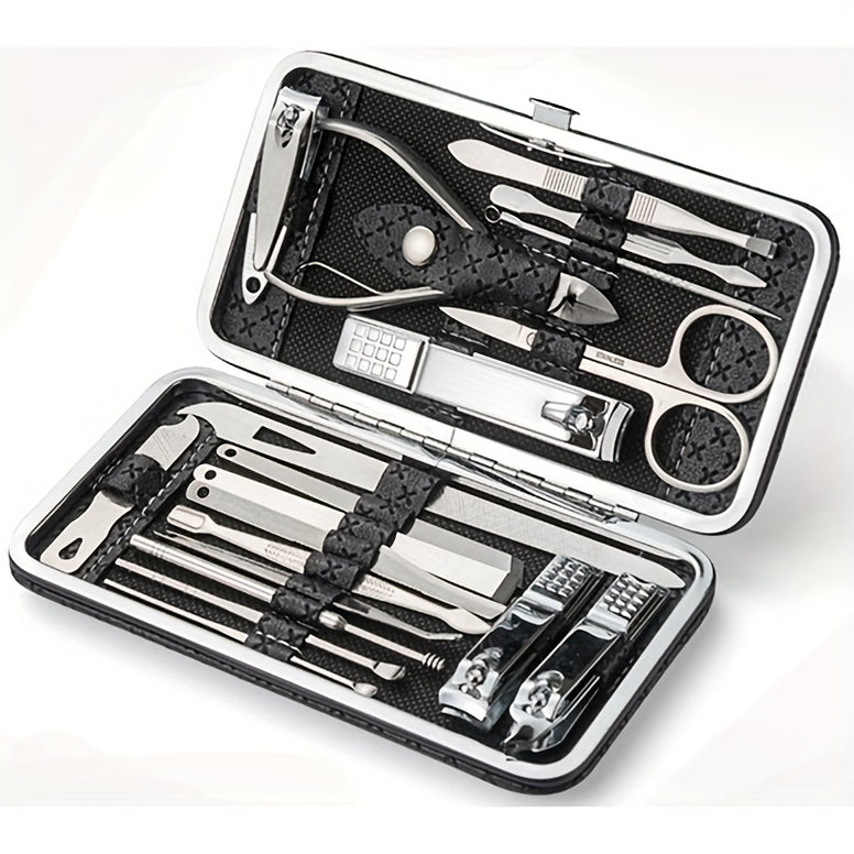 Complete Professional Manicure Pedicure Set All in One Grooming Kit for Salon Quality Nail Care