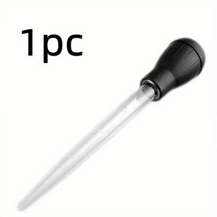 1pc Plastic Nylon Baster, Long Turkey Basters For Cooking With Measurements, Baking Oil Dropper Oil Absorbing Pipe Independence Day Halloween Christmas Wedding Birthday Party Supplies Camping BBQ Accessories Beech Vacation Essential