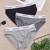 Men's Triangle Briefs Set: Fashion Letter Belt Elastic Non-Slip Breathable Underwear