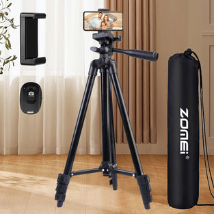 Zonei 51 Adjustable Tripod Stand: Your Ultimate Companion for Live Streaming, Meetings, and Outdoor Photography