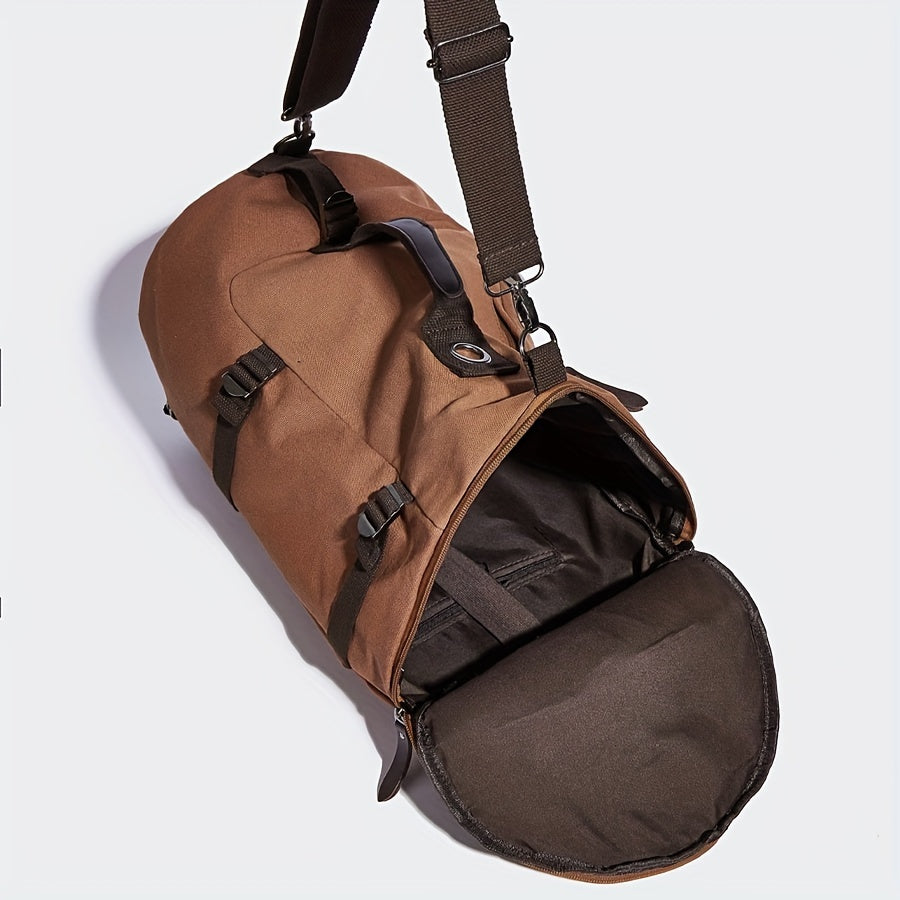 Urban Voyager: Men's Fashion Canvas Backpack for Stylish Travelers