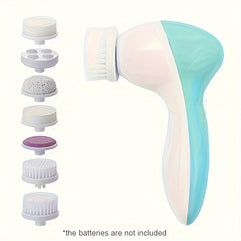 7-in-1 Electric Facial Cleanser: Multi-Functional Facial Brush and Body Massager