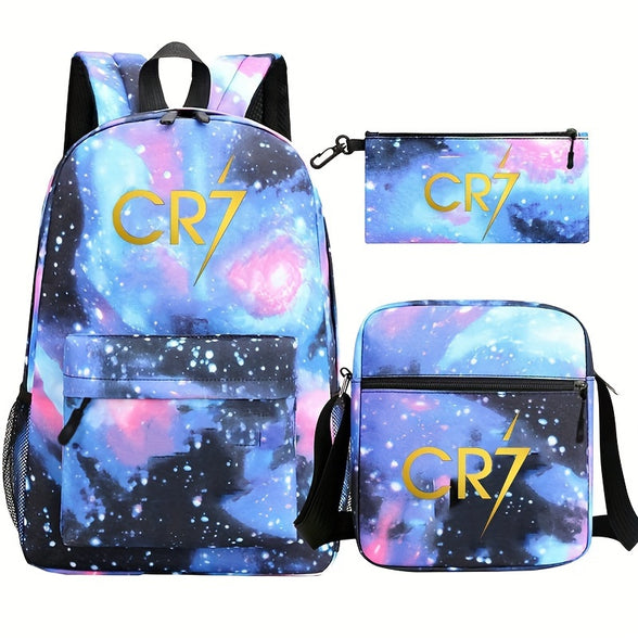 Trendy 3-Piece Student Backpack Set: