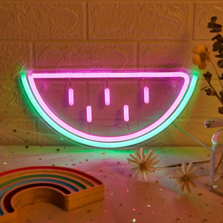 1pc LED Watermelon Shaped Neon Sign 5V USB Power Supply, Fruits Neon Light For Bedroom Wedding Birthday Party Game Room Home Wall Decor