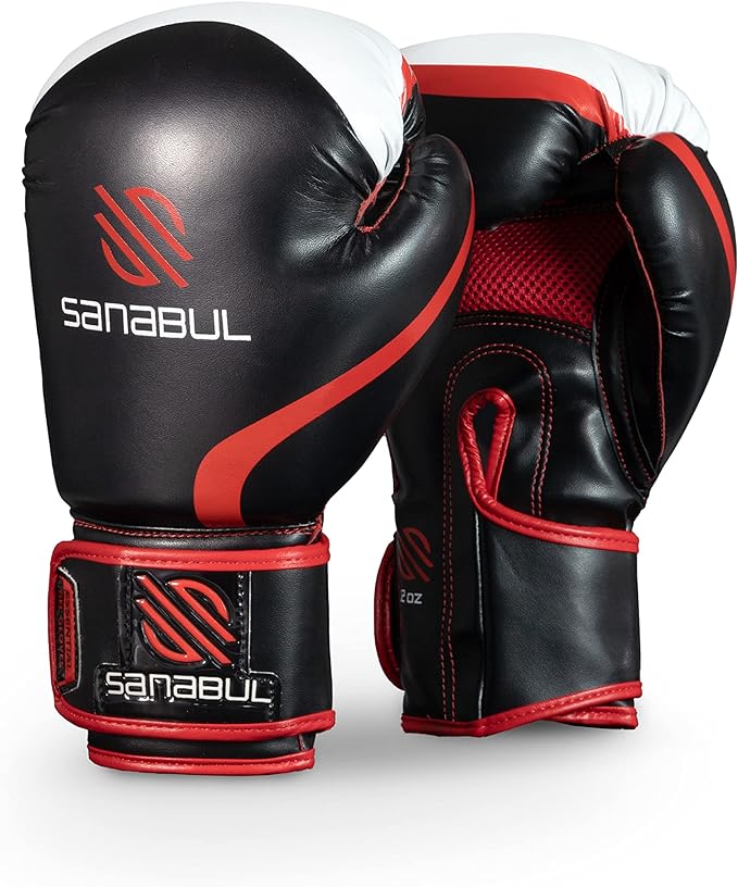Sanabul Essential Gel Boxing and Kickboxing Gloves-Gloves for Boxing Training Sparring Fighting-8oz 10oz 12oz 14oz 16oz Gloves
