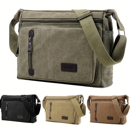 1pc Men's Casual Travel Hiking Crossbody Bag, Outdoor Shoulder Bags, Retro Messenger Bag