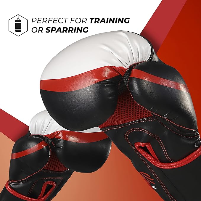 Sanabul Essential Gel Boxing and Kickboxing Gloves-Gloves for Boxing Training Sparring Fighting-8oz 10oz 12oz 14oz 16oz Gloves