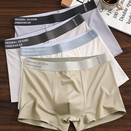 Ultimate Comfort: 4pcs Men's Breathable Boxer Briefs for Fashion and Function