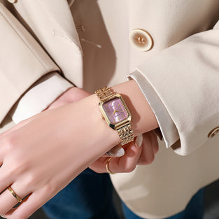 Golden Elegance: Women's Luxury Business Quartz Watch for Daily Fashion