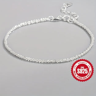 925 Sterling Silver Blingbling Bracelet Luxury Jewelry Gift Set