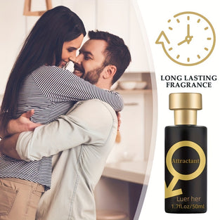 Lure Her Perfume for Men Golden Pheromone Cologne Men Increase Charm to Enhance Temperament 50ML