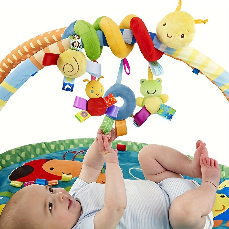 Colorful Jingle Spiral Plush Ribbon Baby Toy