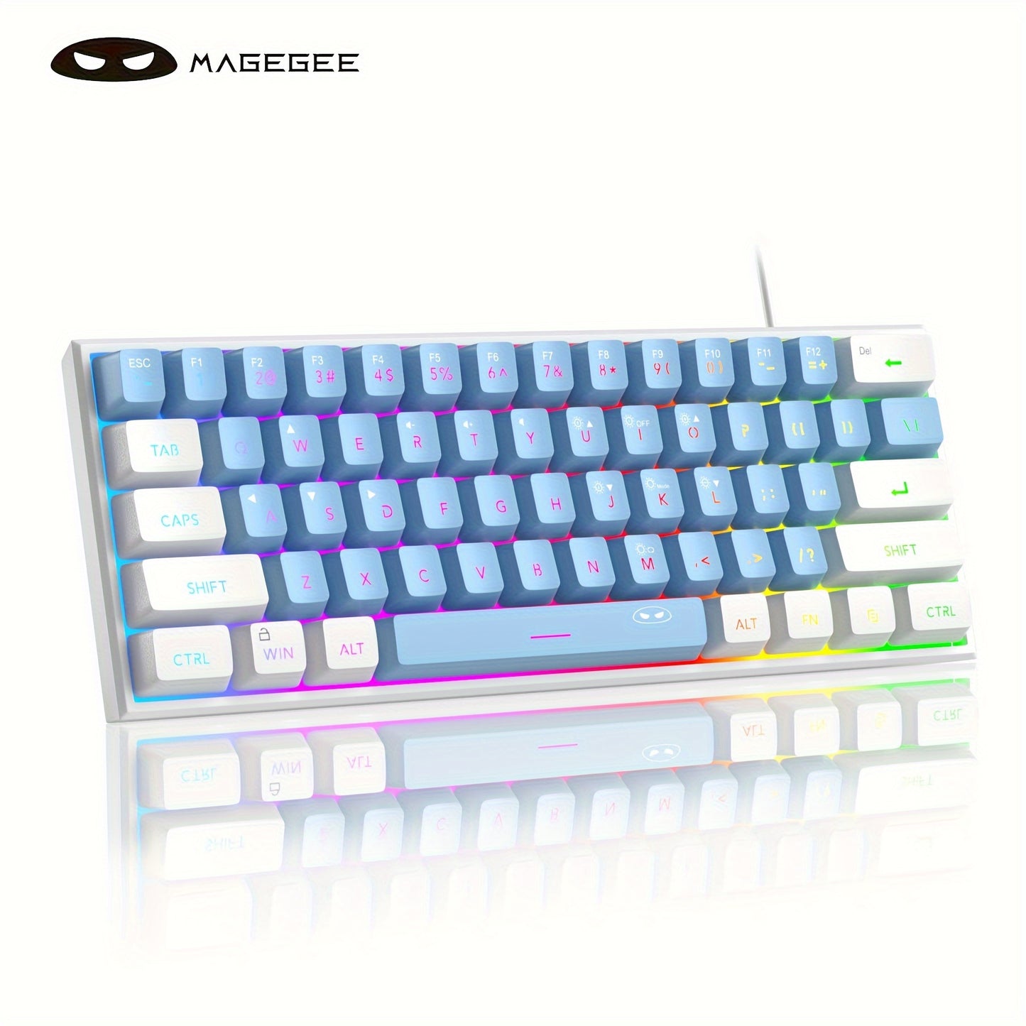 TS91 Mini 60 Gaming Office Keyboard: Waterproof, Compact, RGB Backlit