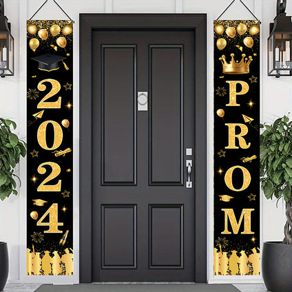 1pair Graduation Party Decorations, Graduation Party Decorations, Graduation Party Decorations, Indoor/outdoor Patio Door Decor For Any School Or Age, Graduation Party Dinner Decor